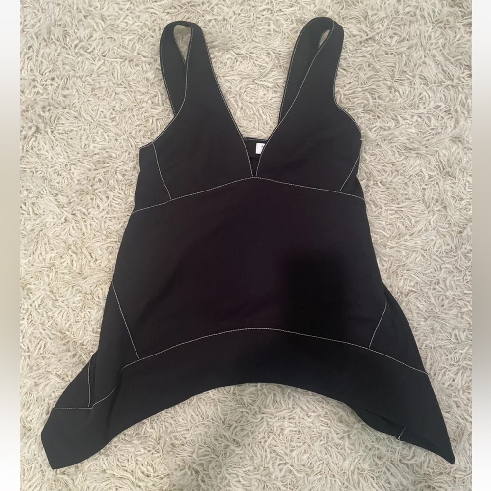 Proenza Schouler Sleeveless Top, Asymmetrical, Black,Size 4